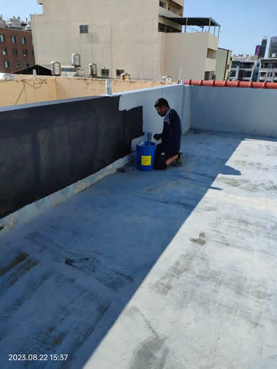 員林巫先生 屋頂PU防水工程 外牆隔熱工程